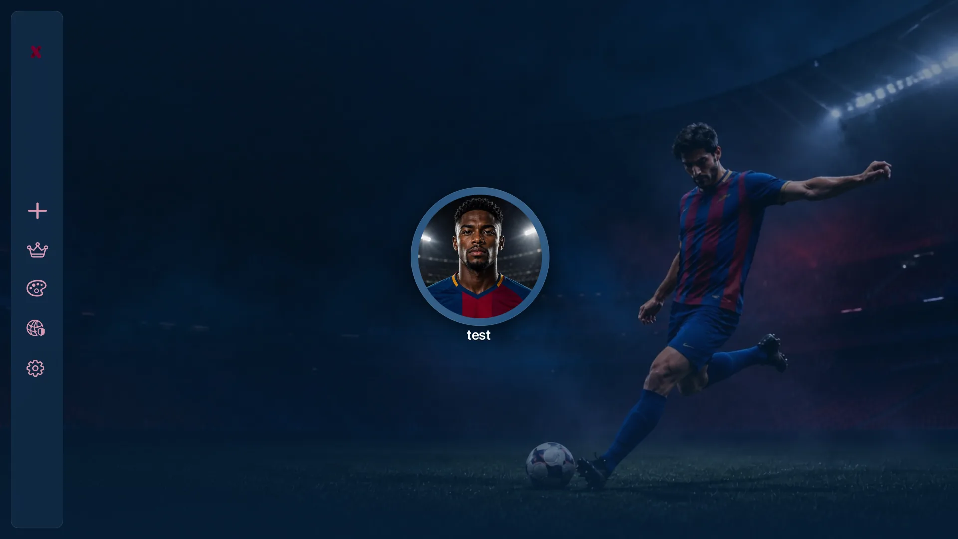Blue football theme applied across IPTVX on Apple TV