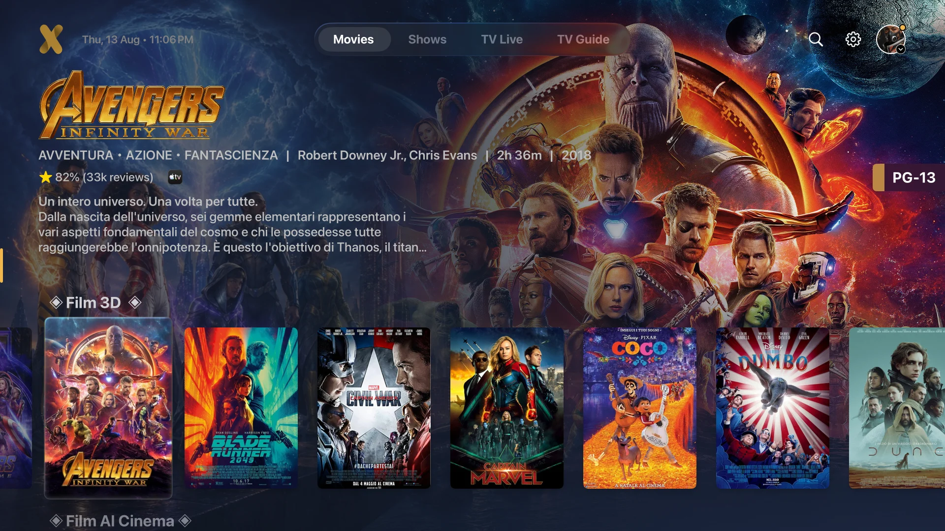 IPTVX movie library transformed by the Superhero Alliance add-on