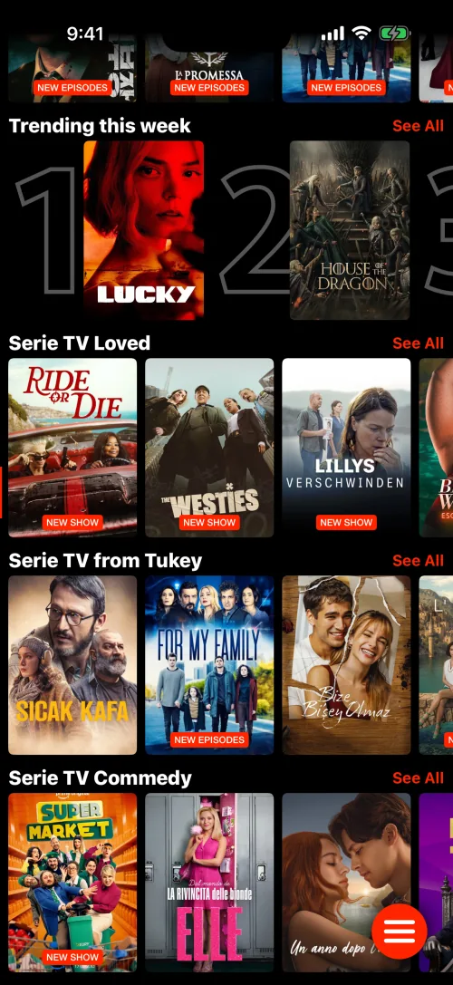 IPTVX discovery, trending, and recently added collections on iPhone