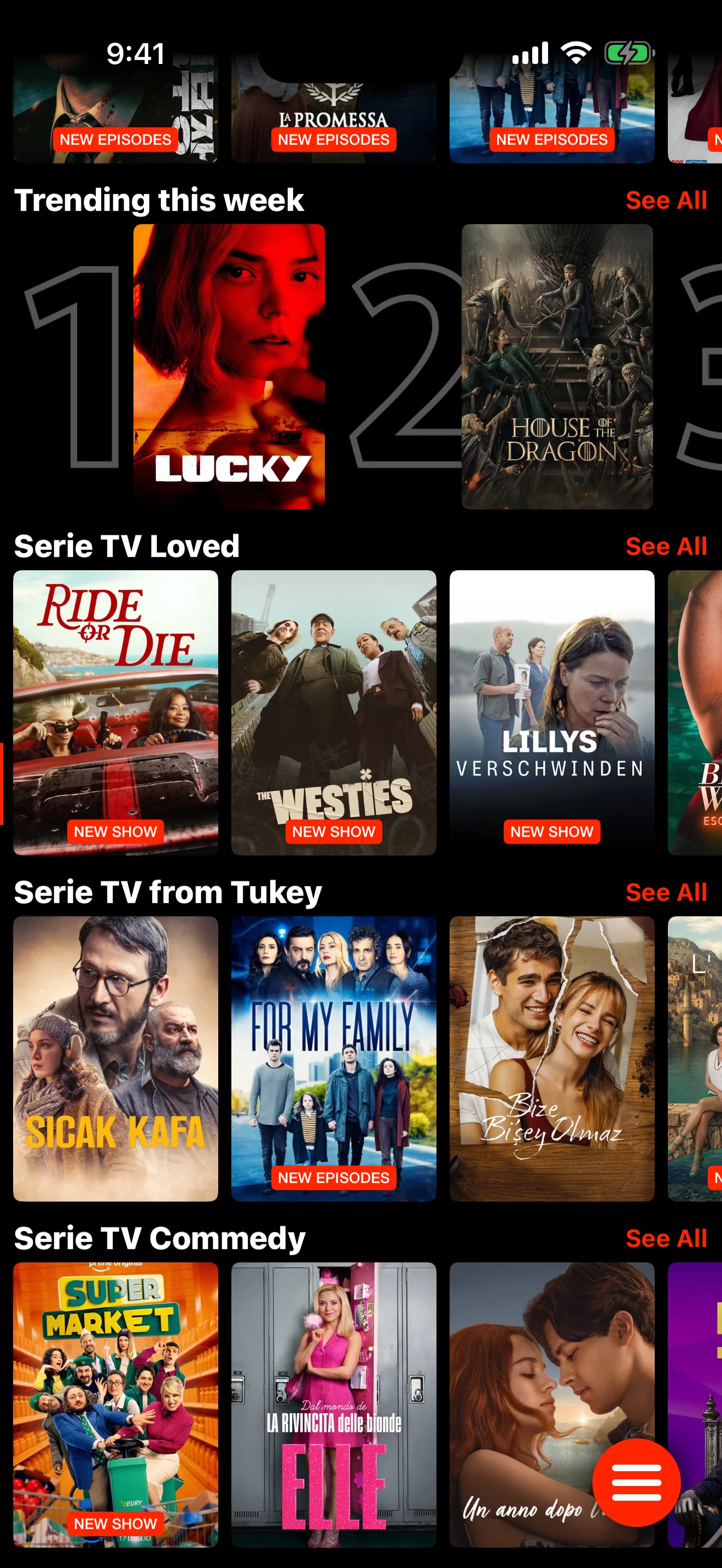 IPTVX VOD library on iPhone