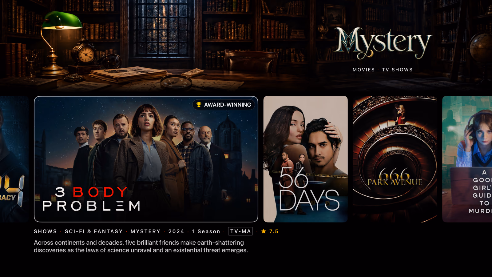 IPTVX Explore collection on Apple TV